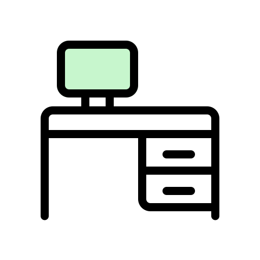 事務机 Generic color lineal-color icon