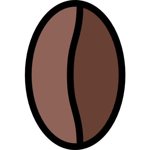 ziarno kawy Octopocto Lineal Color ikona