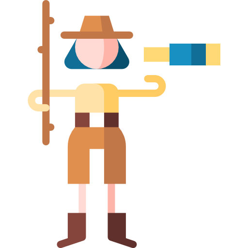 Explorer Puppet Characters Flat icon