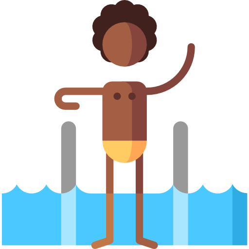 Swimmer Puppet Characters Flat icon