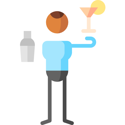 Barman Puppet Characters Flat icon