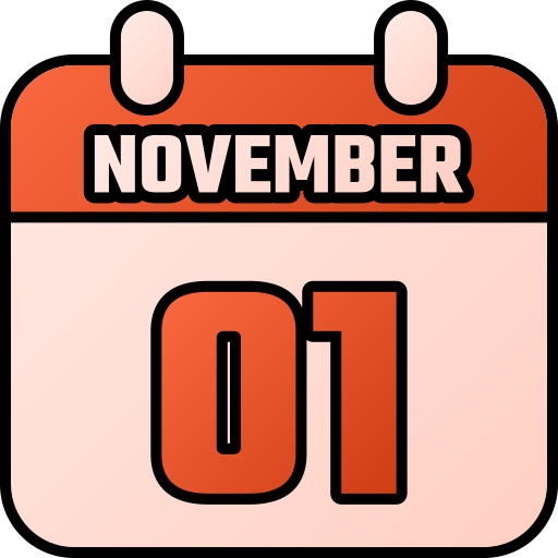 November 1 Generic gradient lineal-color icon