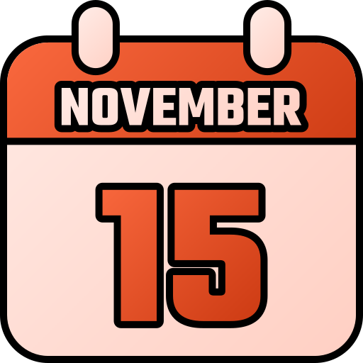 November 15 Generic gradient lineal-color icon