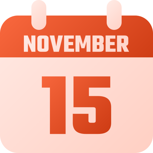 15 listopada Generic gradient fill ikona