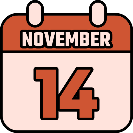 14 novembre Generic color lineal-color icona