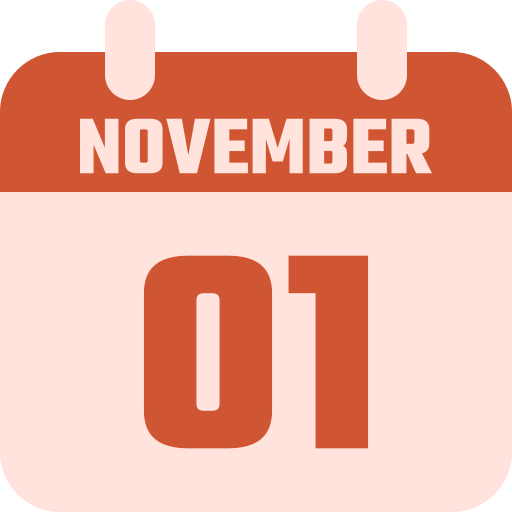 1 listopada Generic color fill ikona