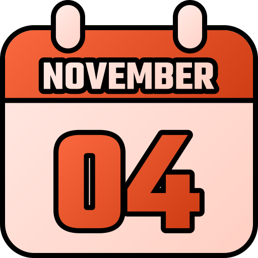 November 4 Generic gradient lineal-color icon