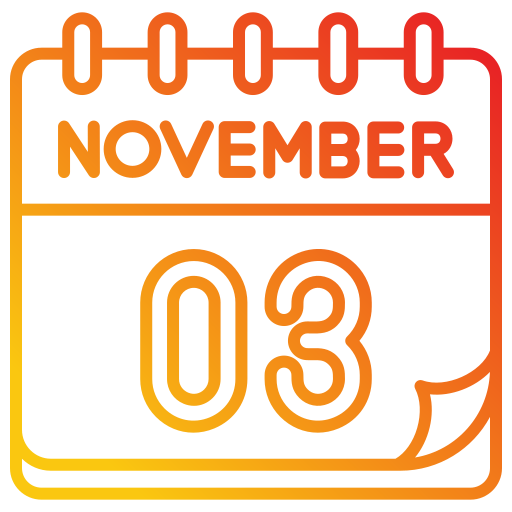 November Generic gradient outline icon