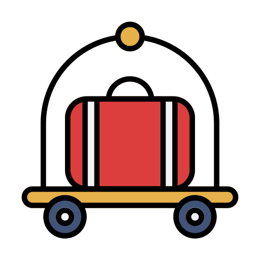 wózek bagażowy Generic color lineal-color ikona