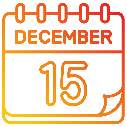 December Generic gradient outline icon