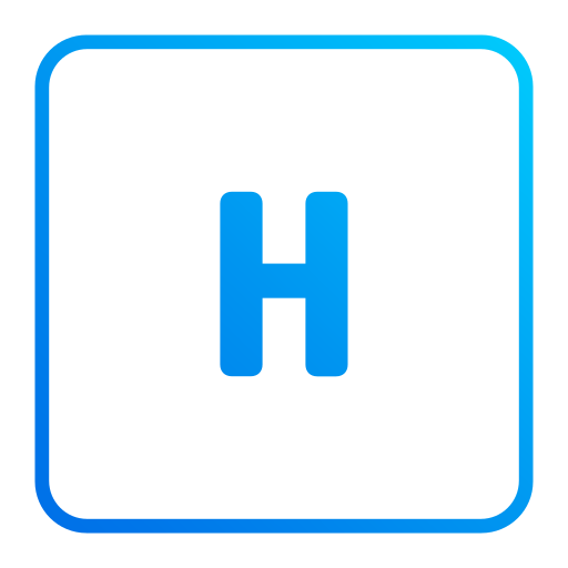 Letter h Generic gradient fill icon