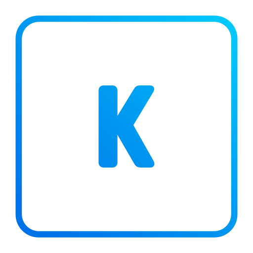 Letter k Generic gradient fill icon