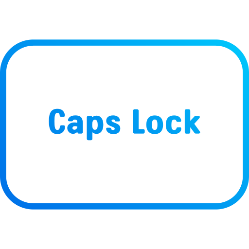 caps lock Generic gradient fill icoon