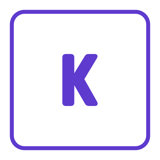 litera k Generic color fill ikona