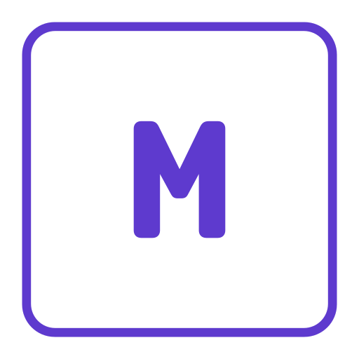 Letter m Generic color fill icon