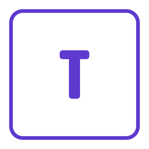 Letter t Generic color fill icon