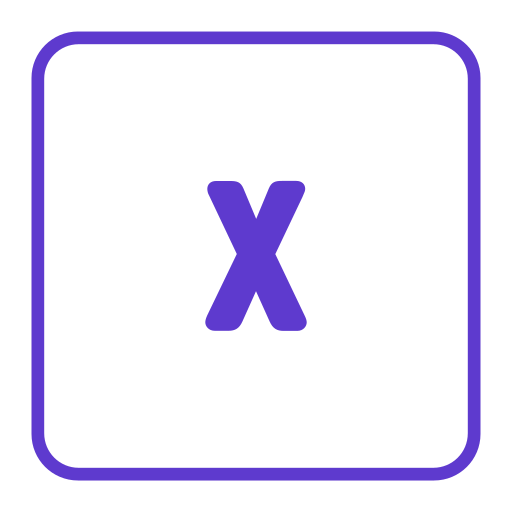 lettre x Generic color fill Icône