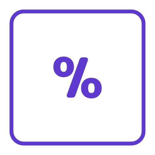 percentagem Generic color fill Ícone