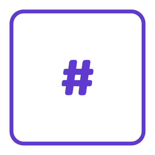 hashtag Generic color fill ikona