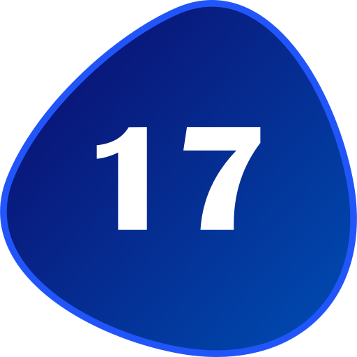 número 17 Generic gradient lineal-color icono