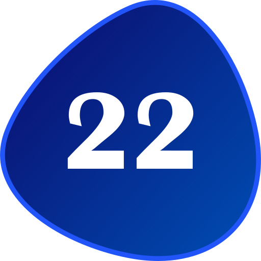 número 22 Generic gradient lineal-color icono