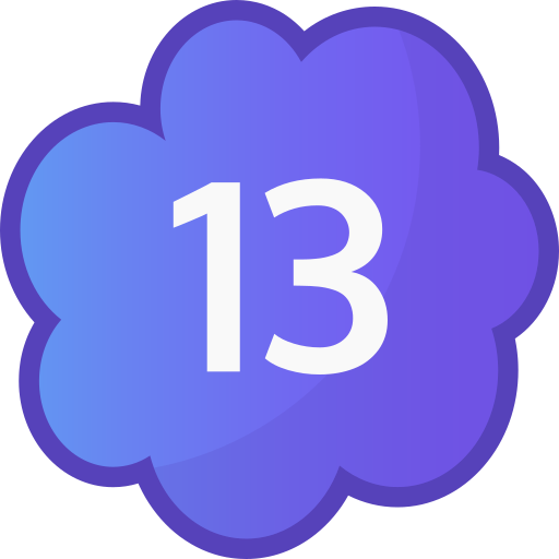 Thirteen Generic gradient lineal-color icon