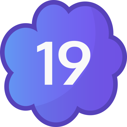 Nineteen Generic gradient lineal-color icon