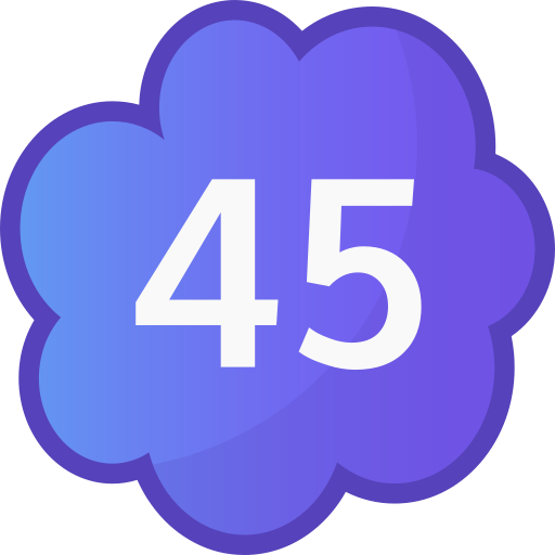 Forty five Generic gradient lineal-color icon