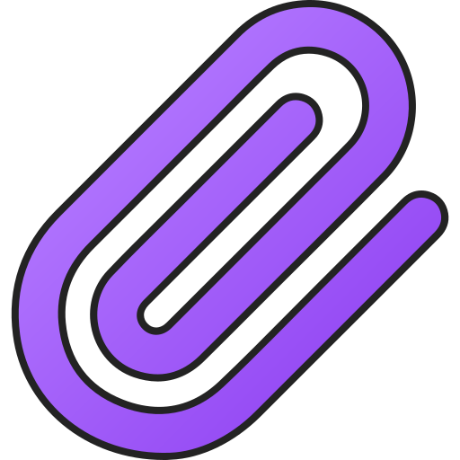 clip de papel Generic gradient lineal-color icono