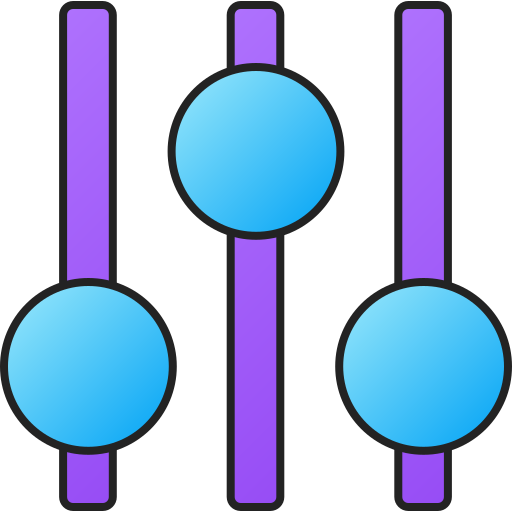 Звуковой регулятор Generic gradient lineal-color иконка