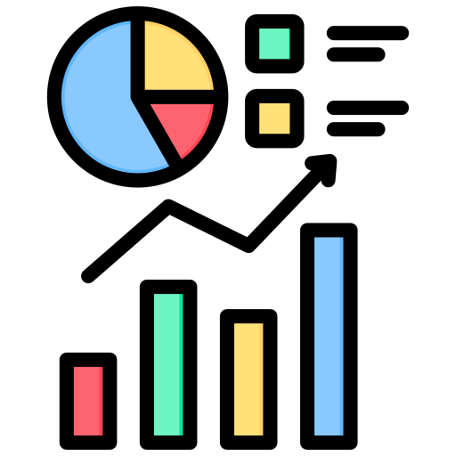 analiza rynku Generic color lineal-color ikona