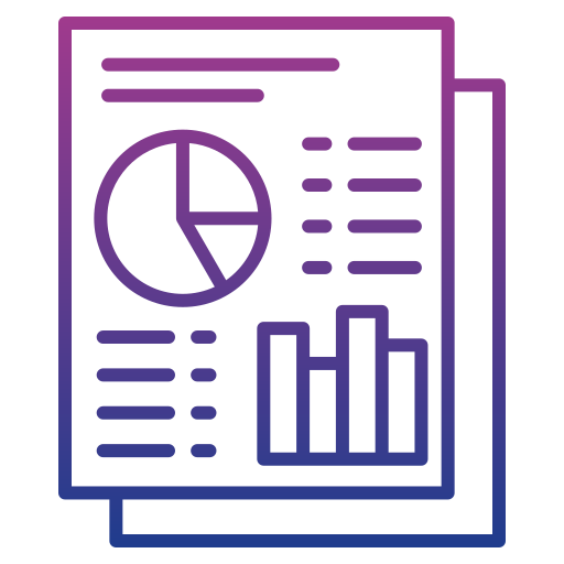Business reporting Generic gradient outline icon