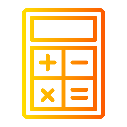 rekenmachine Generic gradient outline icoon