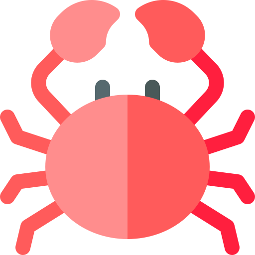 oesterkrab Basic Rounded Flat icoon