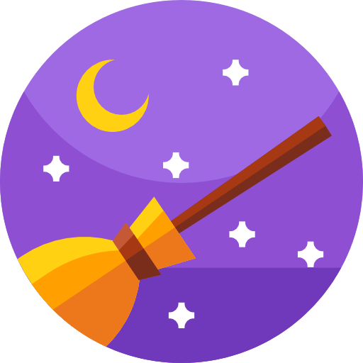 Broomstick Detailed Flat Circular Flat icon