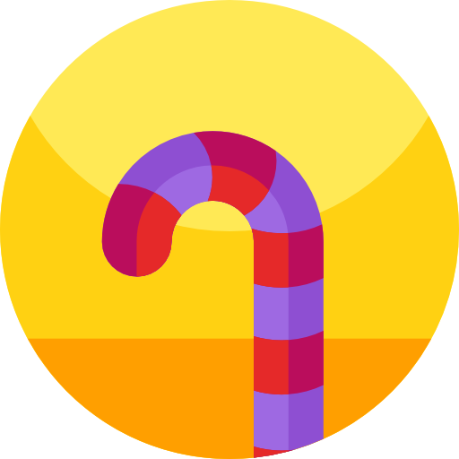 Candy cane Detailed Flat Circular Flat icon