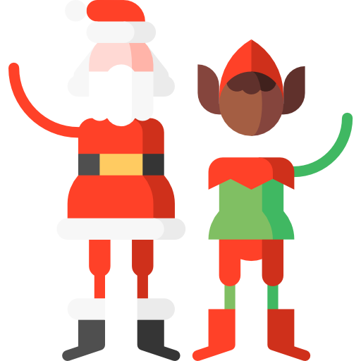 Санта Клаус Puppet Characters Flat иконка