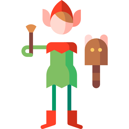 duende Puppet Characters Flat icono
