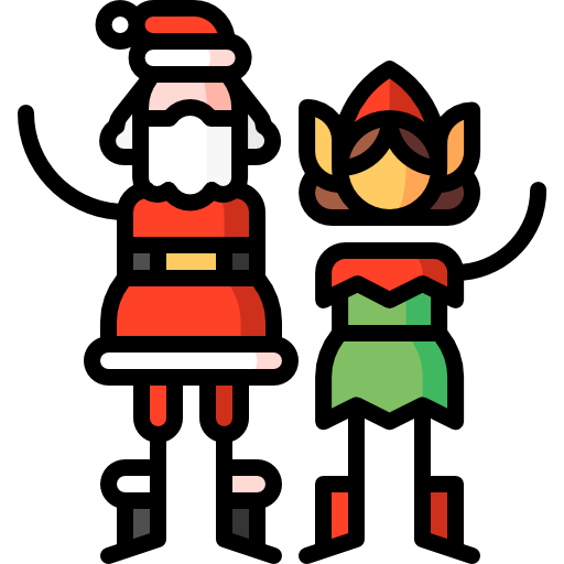 Santa claus Puppet Characters Lineal Color icon