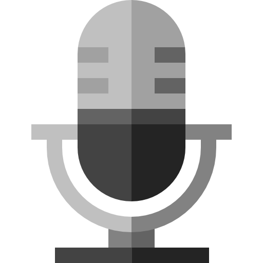 micrófono Basic Straight Flat icono