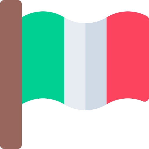 イタリアの国旗がなびいている Basic Rounded Flat icon