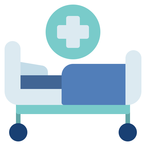 Patient bed Generic color fill icon