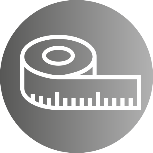 cinta de medida Generic gradient fill icono