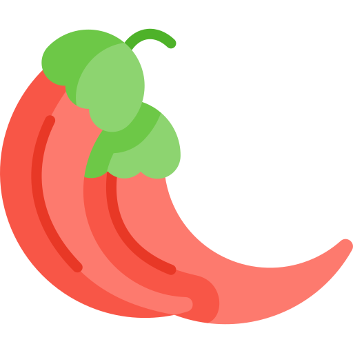 Chili pepper Kawaii Flat icon