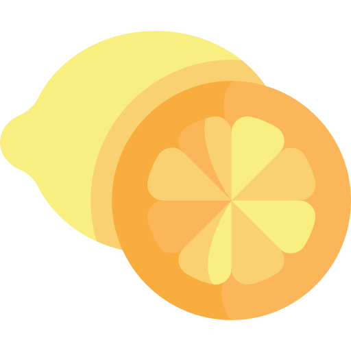cytrynowy Kawaii Flat ikona