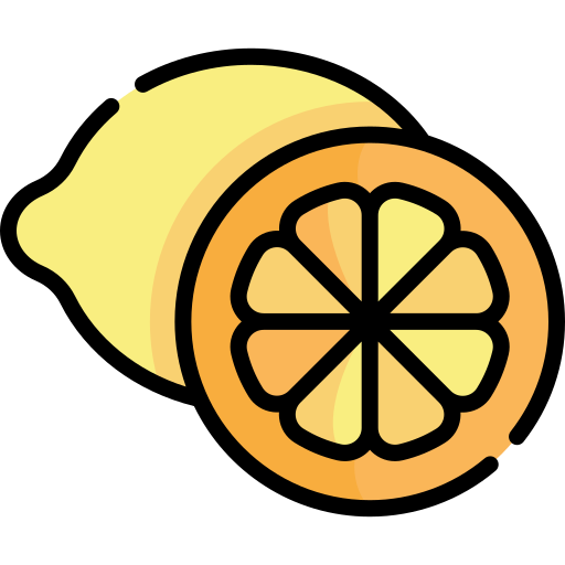 citron Kawaii Lineal color Icône
