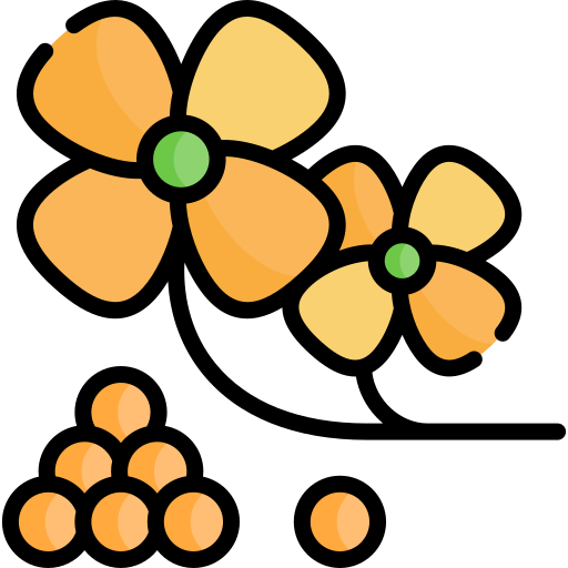 mostaza Kawaii Lineal color icono