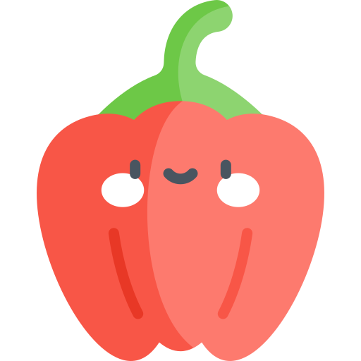 Bell pepper Kawaii Flat icon