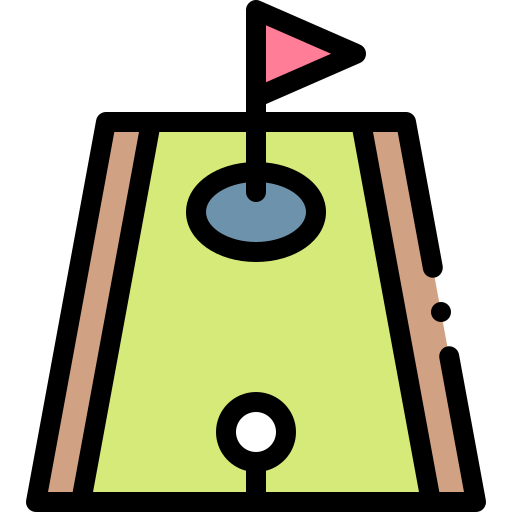 Mini golf Detailed Rounded Lineal color icon