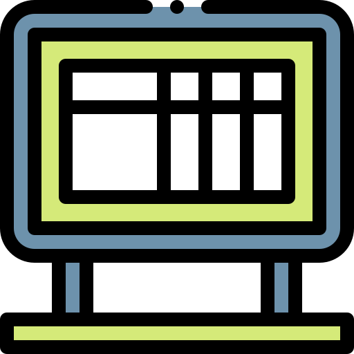 scorebord Detailed Rounded Lineal color icoon